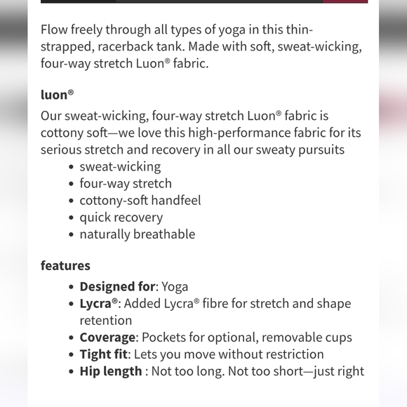 Lululemon athletica Power Y Tank in Submarine - Picture 5 of 11